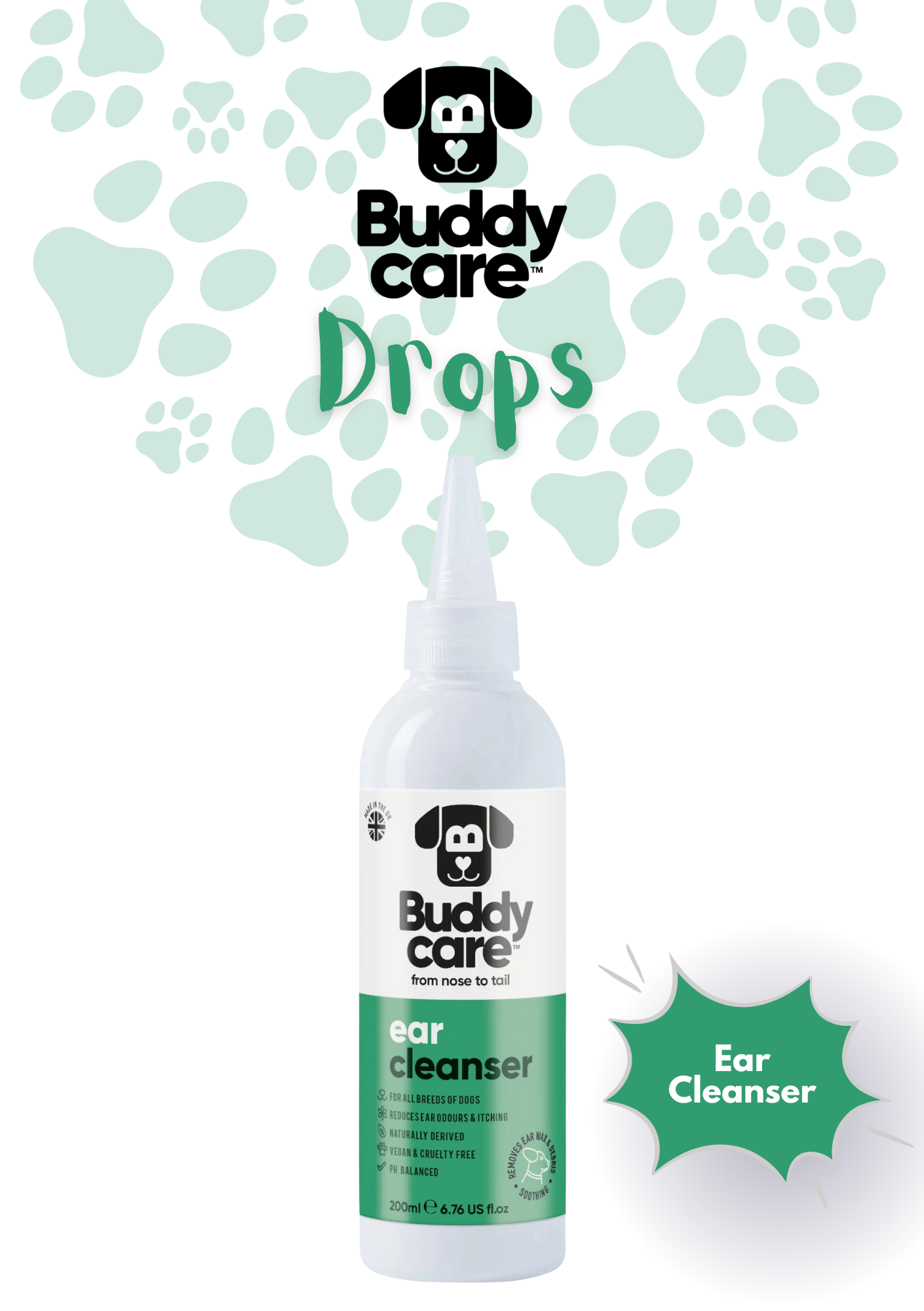 🐾👂 Buddycare Dog Ear Cleanser | 250 ml | Paw Choices