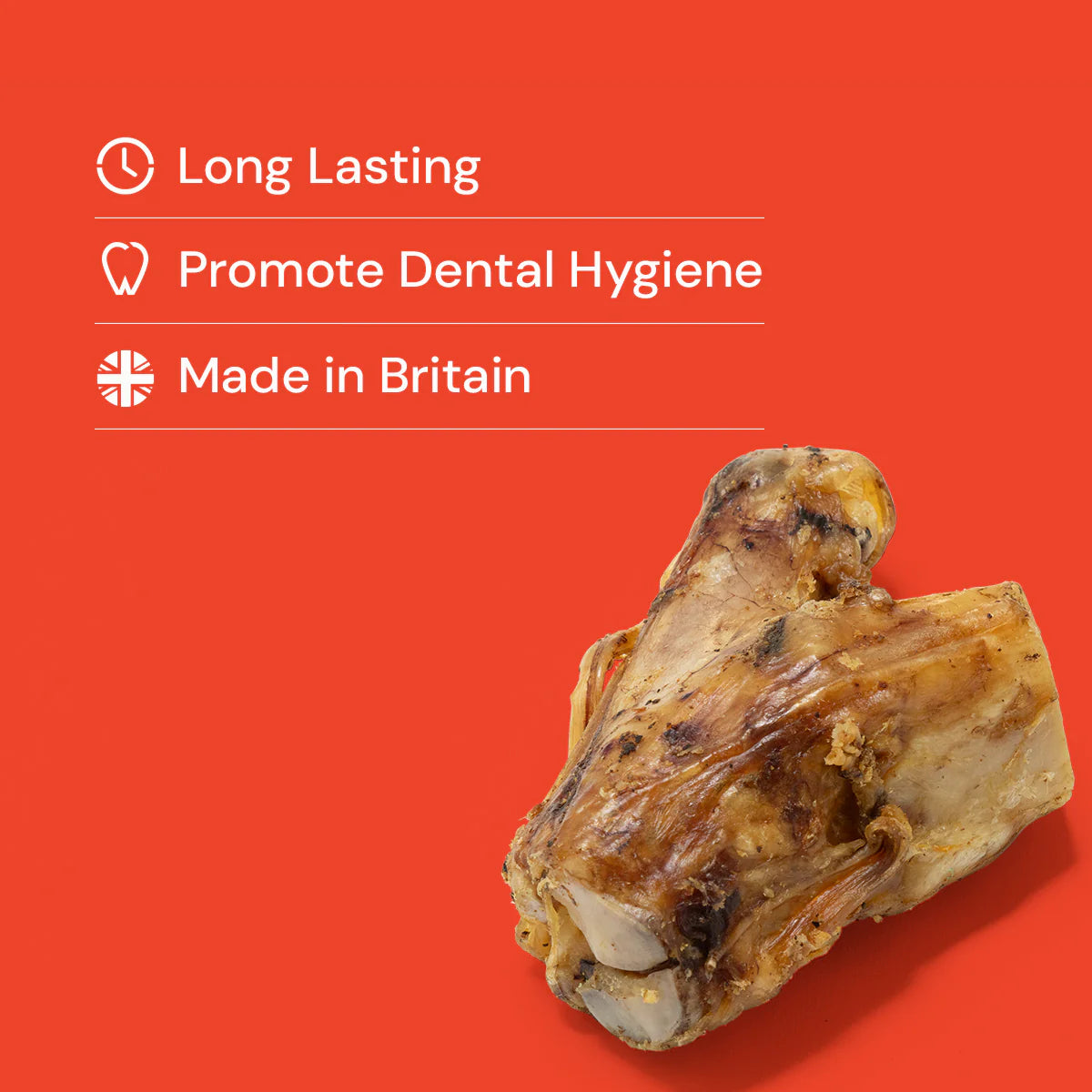 2 x British Beef Knuckle Bones – Tough & 100% Beef