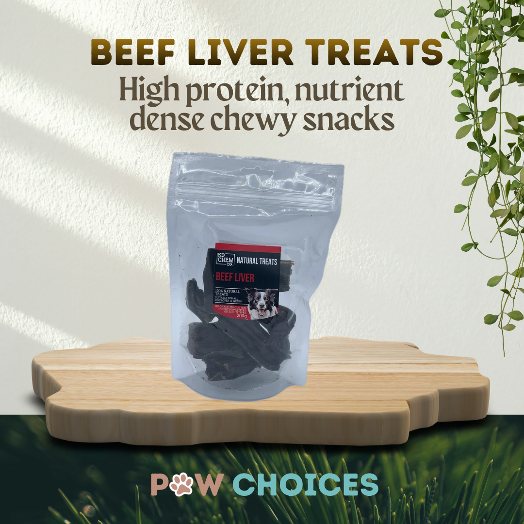 K9 Chew Beef Liver (200g) – Irresistibly Meaty, Nutrient-Packed Training Treat