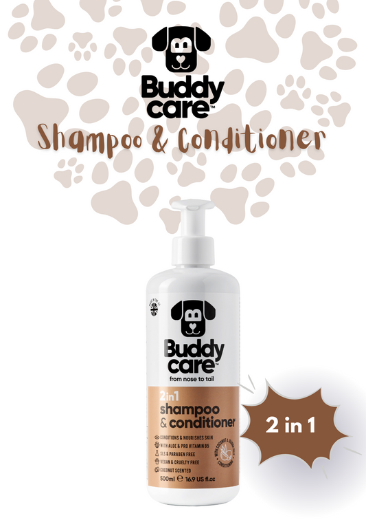 🛁 Buddycare 2-in-1 Dog Shampoo and Conditioner | 500 ml | Paw Choices
