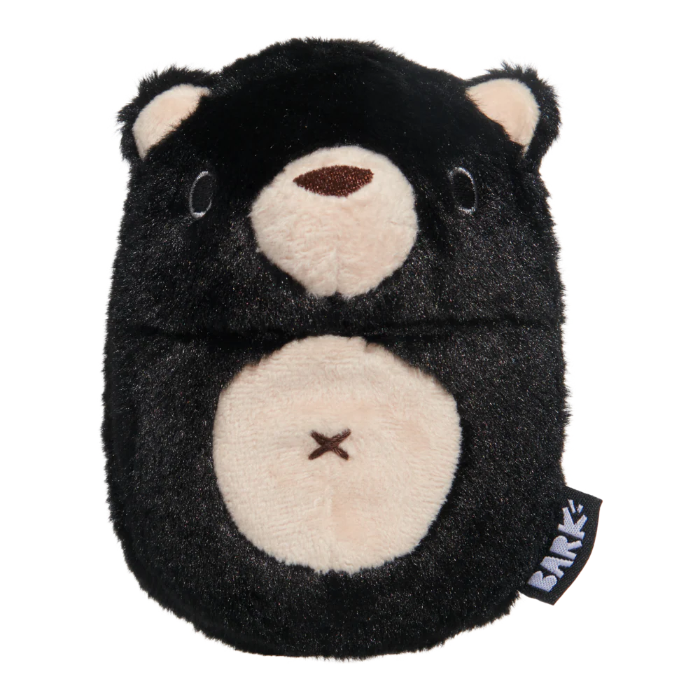 BARK Black Bear Bones Dog Toy - Hidden Toy Inside
