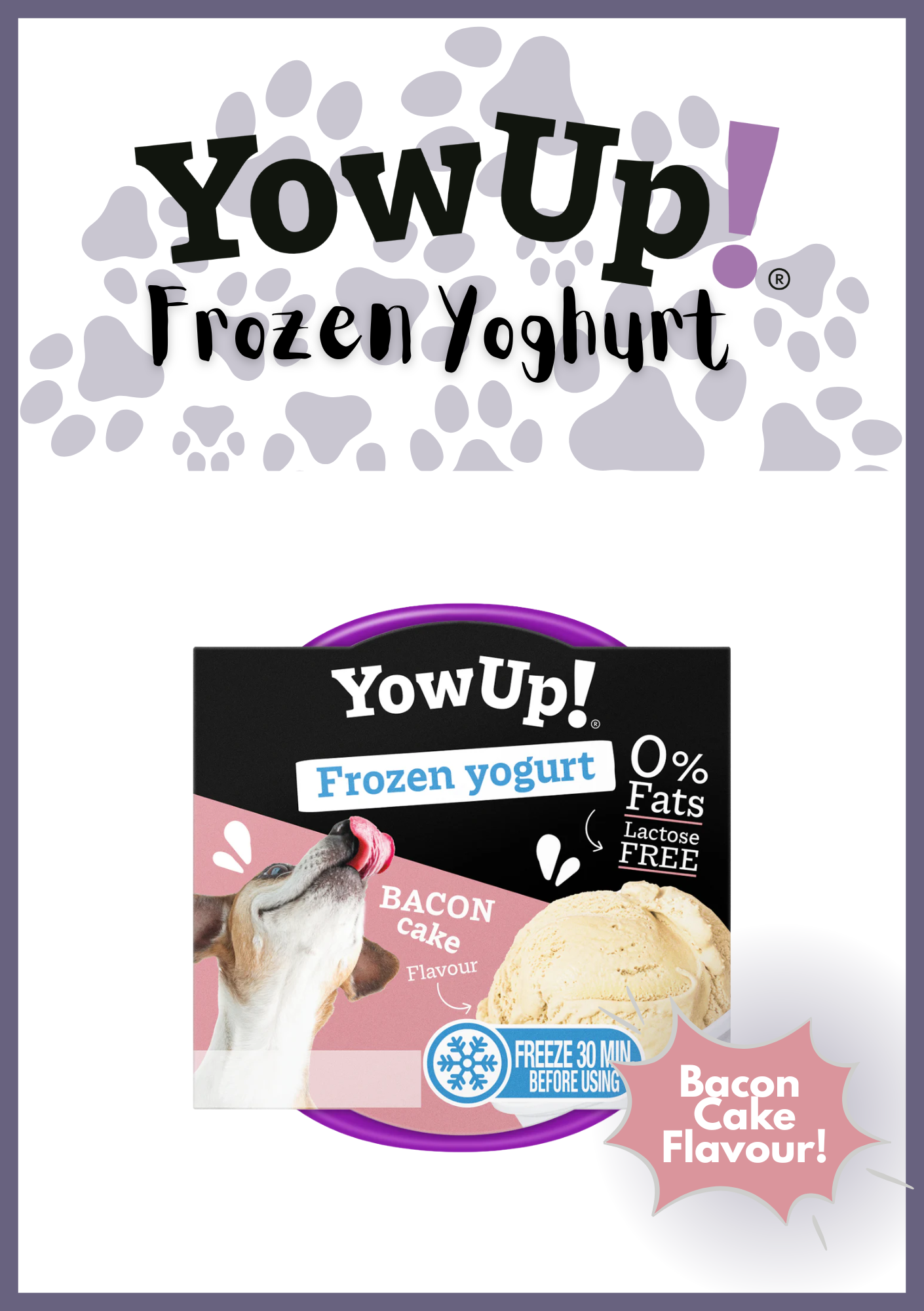 Yowup! Articular Dog Frozen Yoghurt (110g) - Bacon Cake Flavour