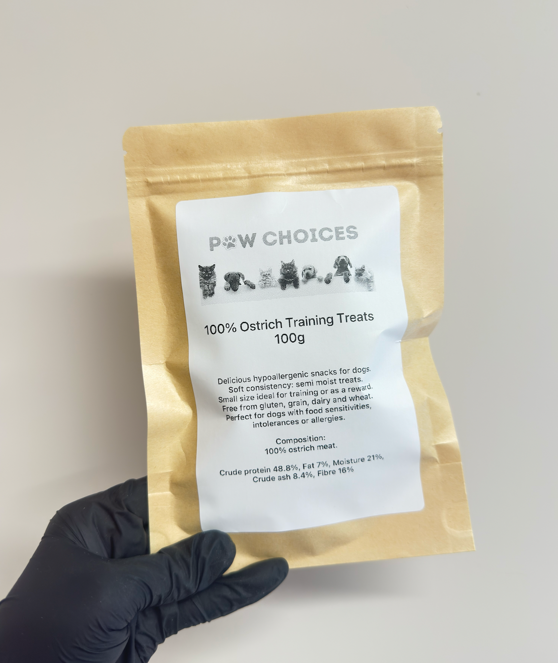 100% Ostrich Bites - Soft, Hypoallergenic & Protein-Packed Training Treat