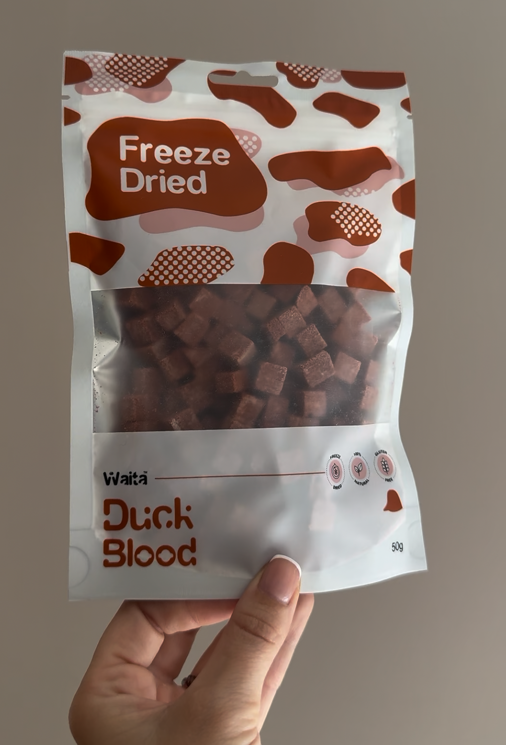 Waita Freeze‑Dried Duck Blood (50g) For Dogs & Cats