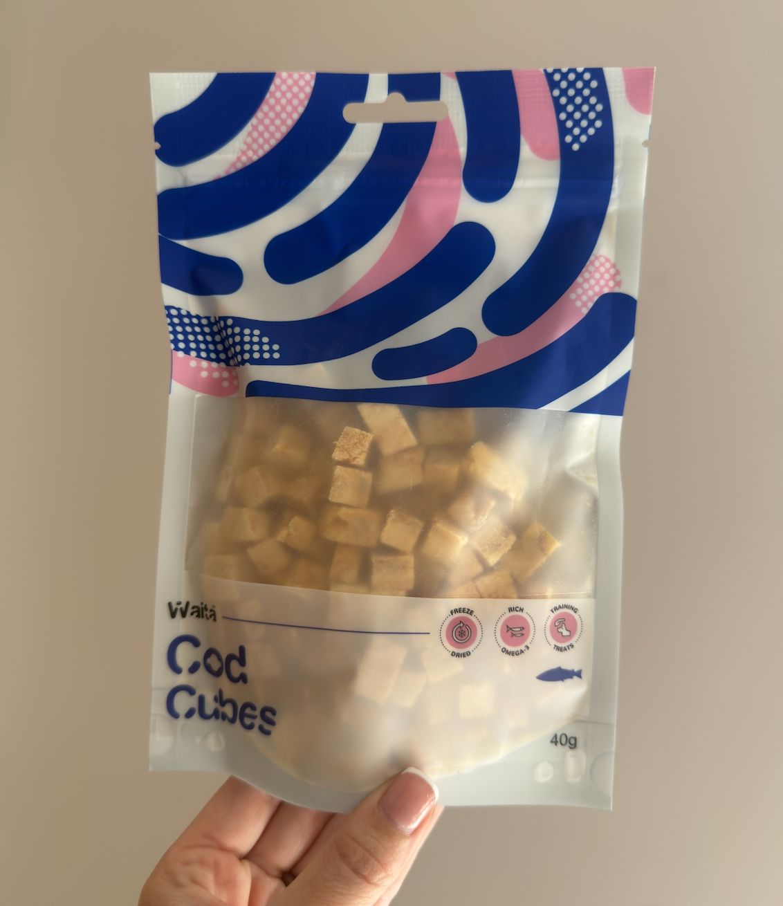 Waita Freeze‑Dried Cod Cubes (40g) For Dogs & Cats
