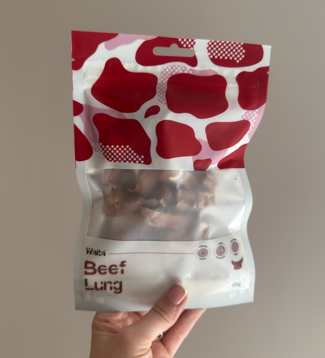 Waita Freeze‑Dried Beef Lung (20g) For Dogs & Cats
