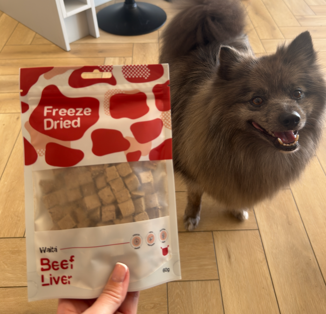 Waita Freeze‑Dried Beef Liver Cubes (60g) For Dogs & Cats