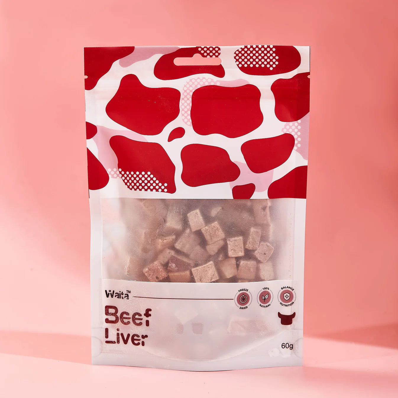 Waita Freeze‑Dried Beef Liver Cubes (60g) For Dogs & Cats