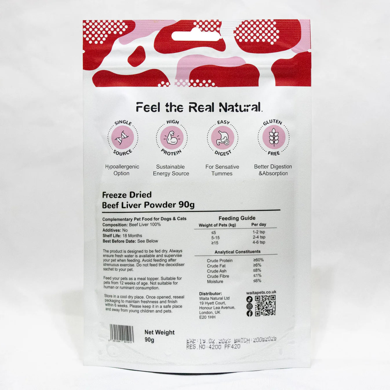 Waita Freeze‑Dried Beef Liver Powder (90g) For Dogs & Cats