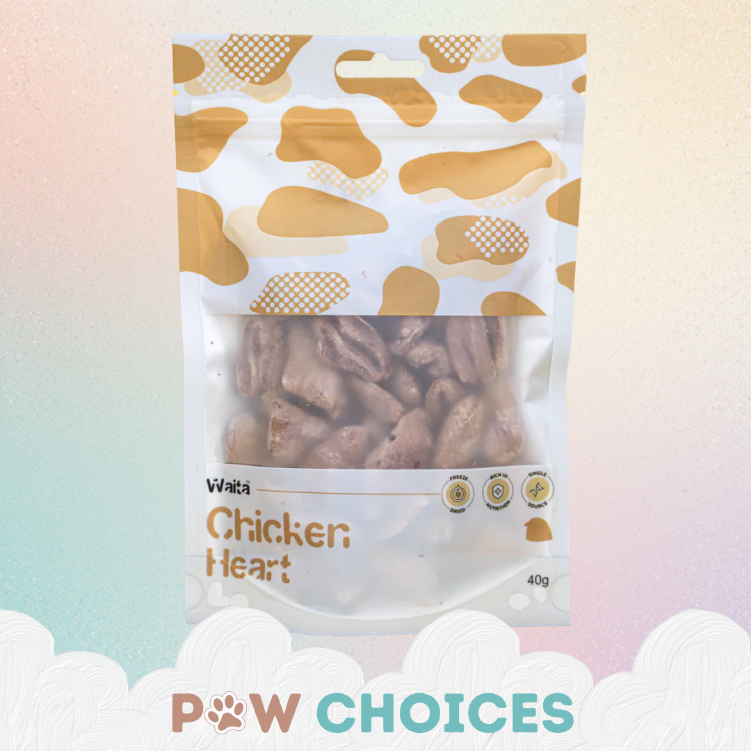 Waita Freeze‑Dried Chicken Heart (40g) For Dogs & Cats