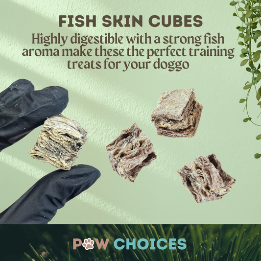 Fish Skin Cubes – Bite-Sized, Crunchy & Omega-Rich Training Treats