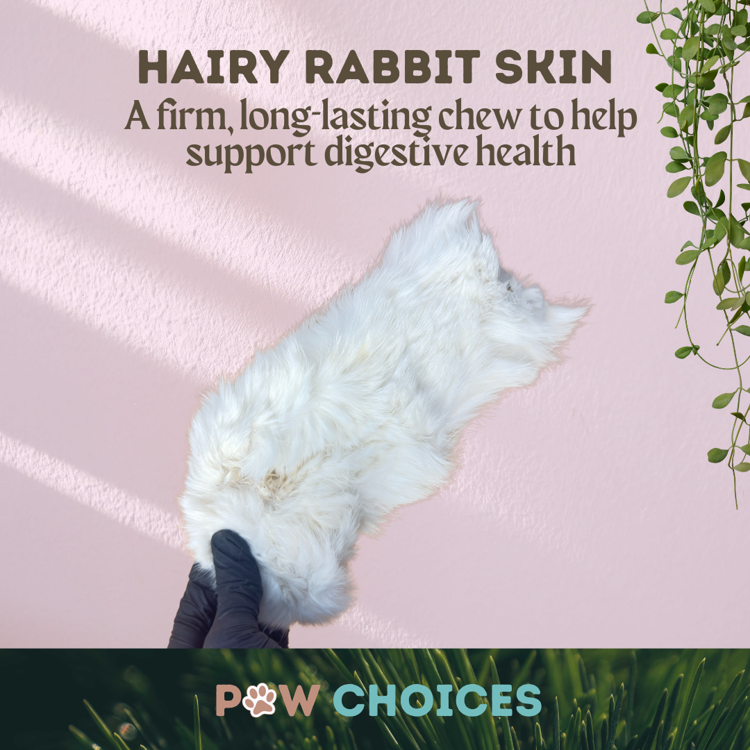 Hairy Rabbit Skin – Natural, Chewy & Digestive-Supporting