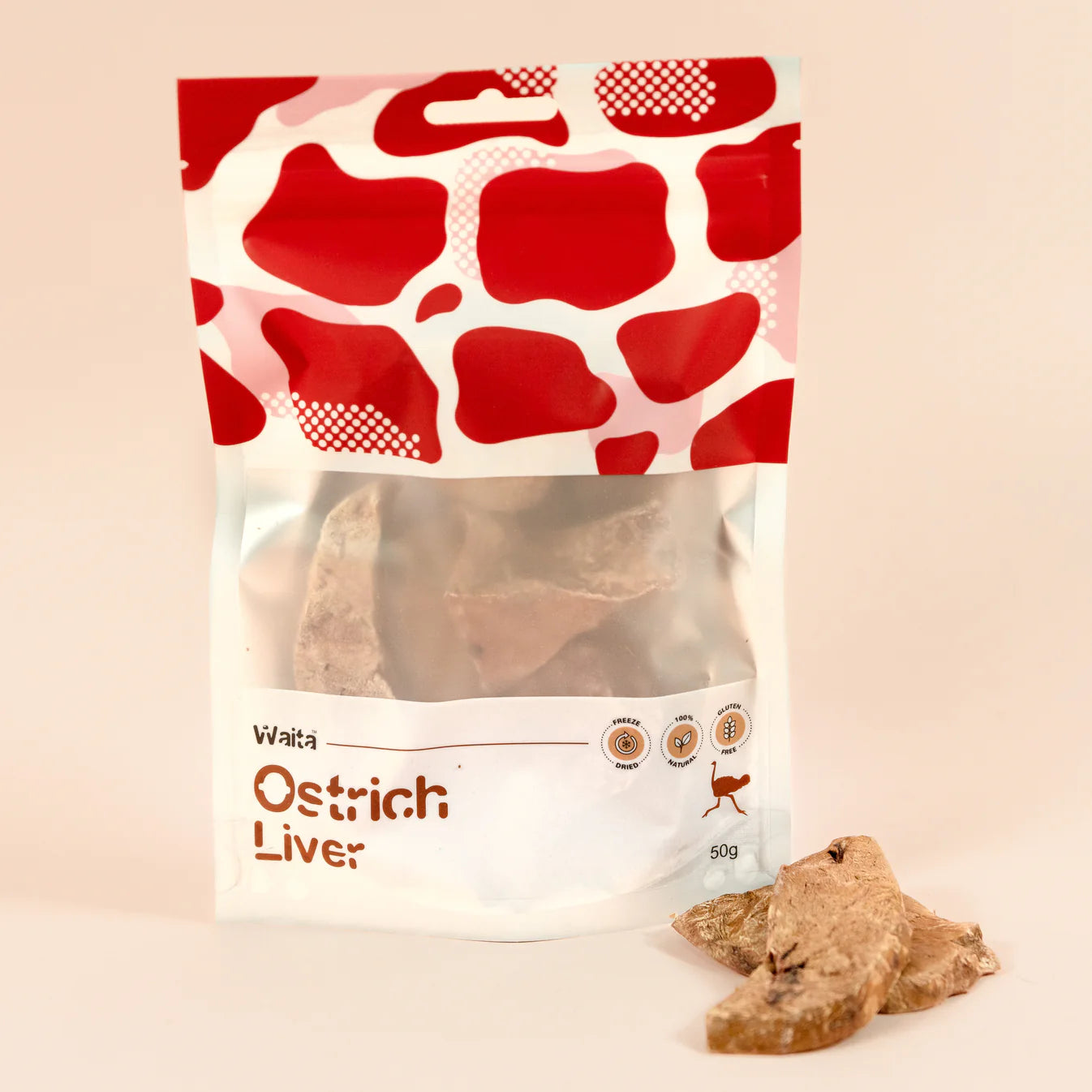 Waita Freeze‑Dried Ostrich Liver (50g) For Dogs & Cats