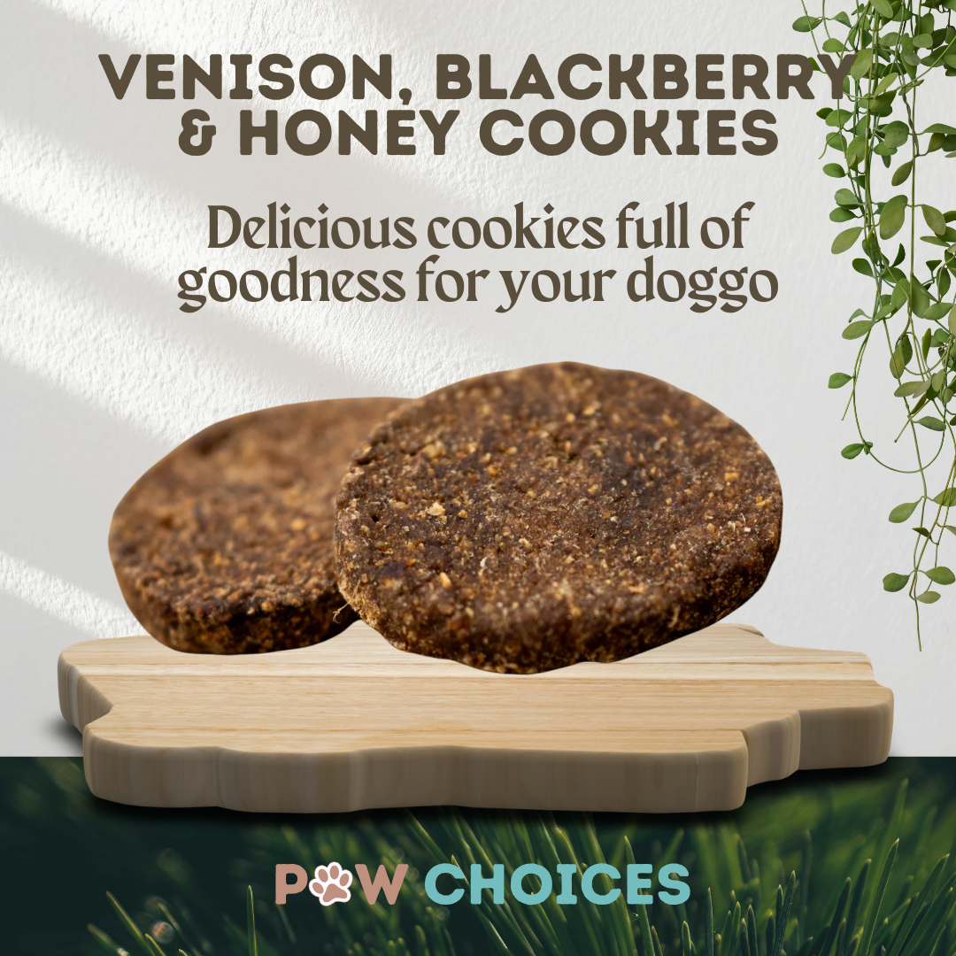 3 x Venison Cookies with Blackberries & Honey