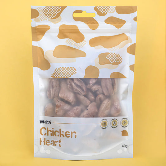Waita Freeze Dried Chicken Heart (40g) For Dogs & Cats