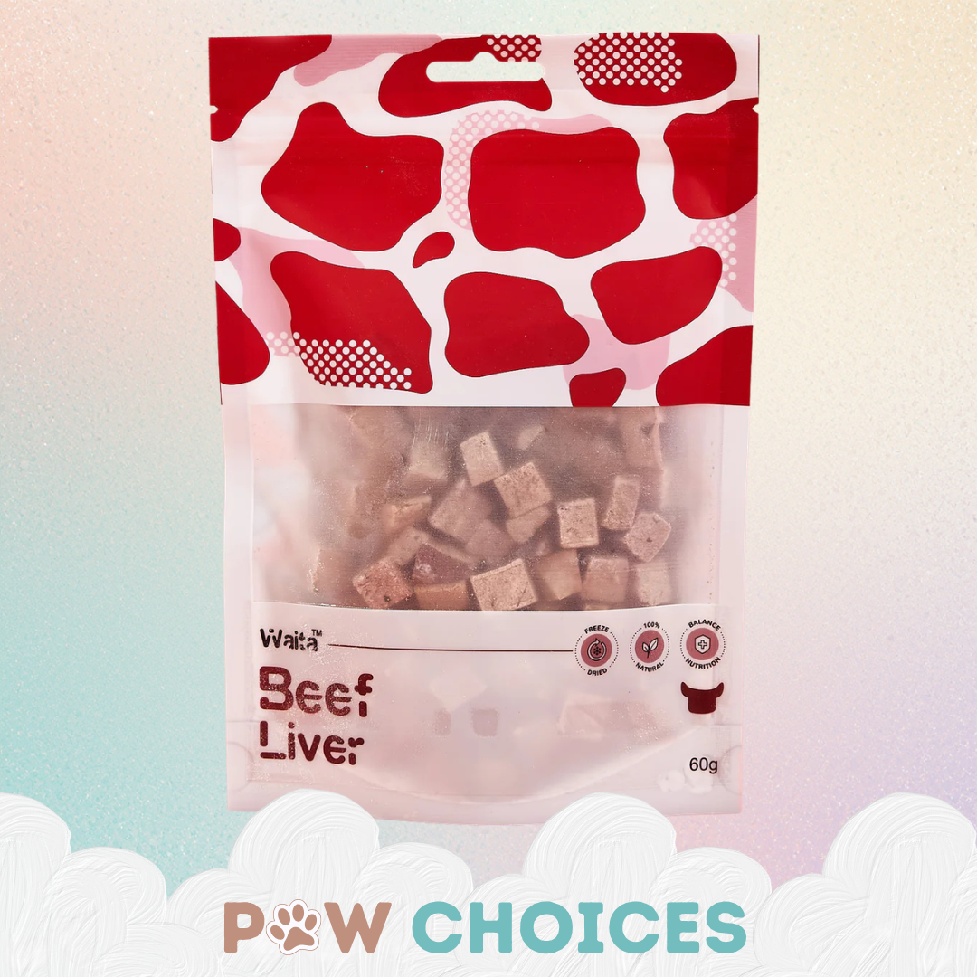 Waita Freeze‑Dried Beef Liver Cubes (60g) For Dogs & Cats