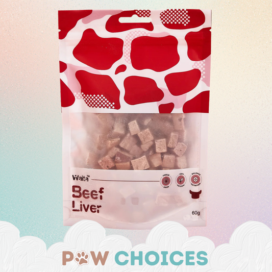 Waita Freeze‑Dried Beef Liver Cubes (60g) For Dogs & Cats
